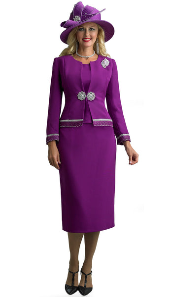 Lily And Taylor Suit 4272C-Magenta | Church suits for less