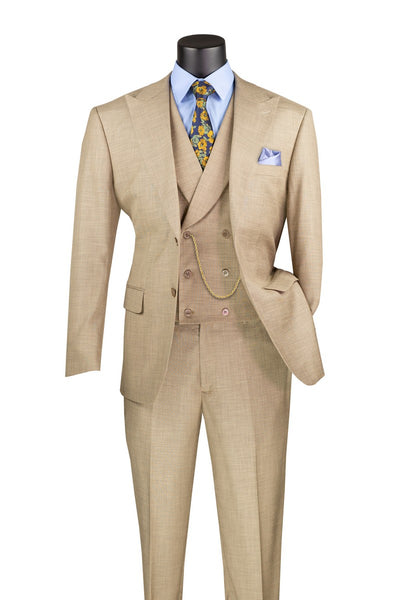 Vinci Men Suit MV2K-2 Taupe