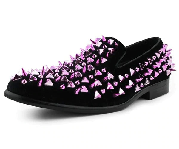 Purple and black on sale mens dress shoes