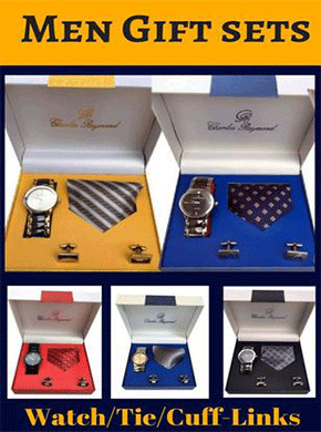 Men watch ties cuff links Sets 