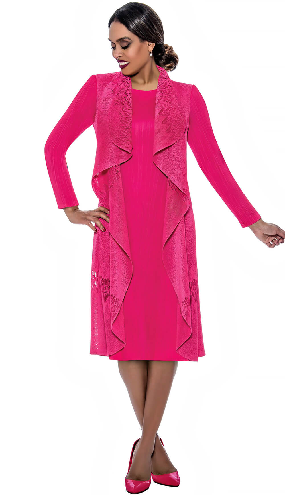 Divine Casual 1611 - Magenta - Church Suits For Less