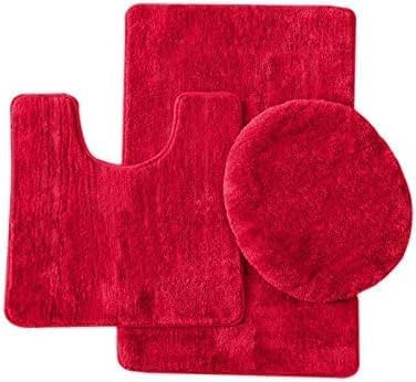 3 Piece Bath Set-Red - Church Suits For Less