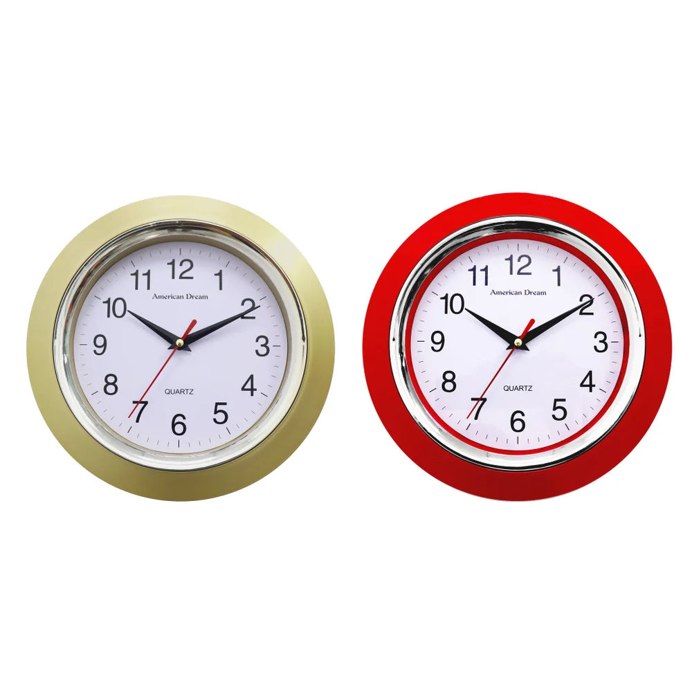 10" No-Ticking Wall Clock, Assorted Colors - Church Suits For Less