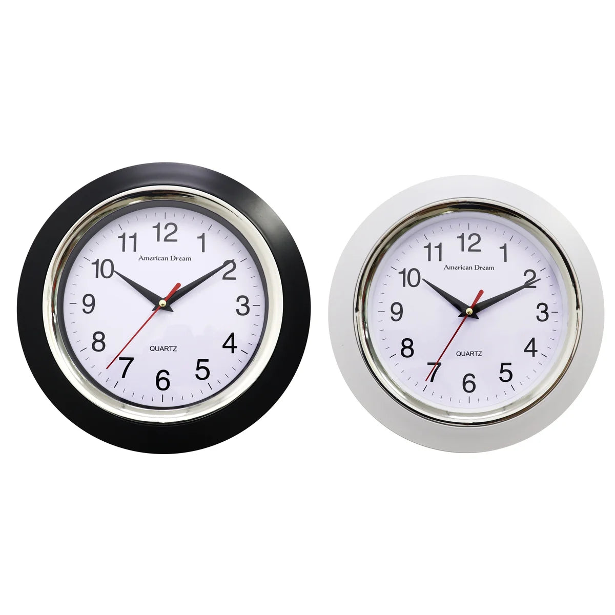 10" No-Ticking Wall Clock, Assorted Colors - Church Suits For Less