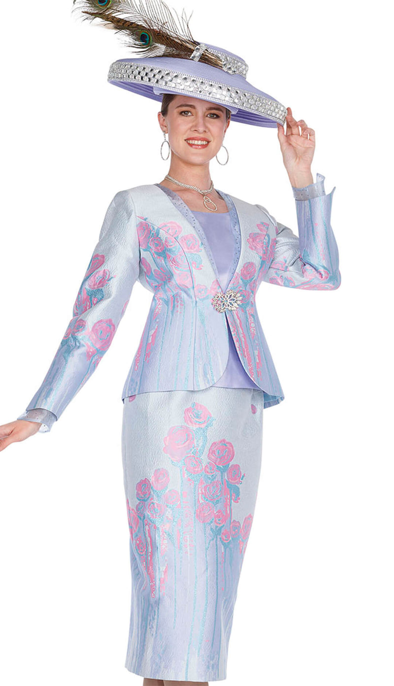 Elite Champagne Church Suit 5817C-Light Blue - Church Suits For Less