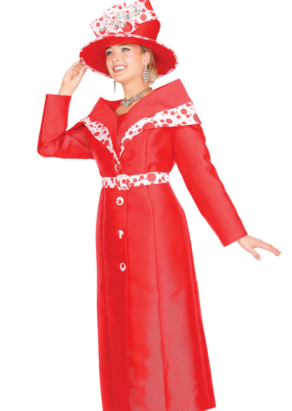 Champagne Italy Church Dress 6014-Red - Church Suits For Less