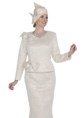 Elite Champagne Church Suit 5979-Cream - Church Suits For Less