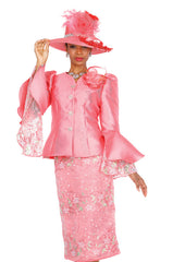 Champagne Italy Church Suit 6021-Light Red - Church Suits For Less