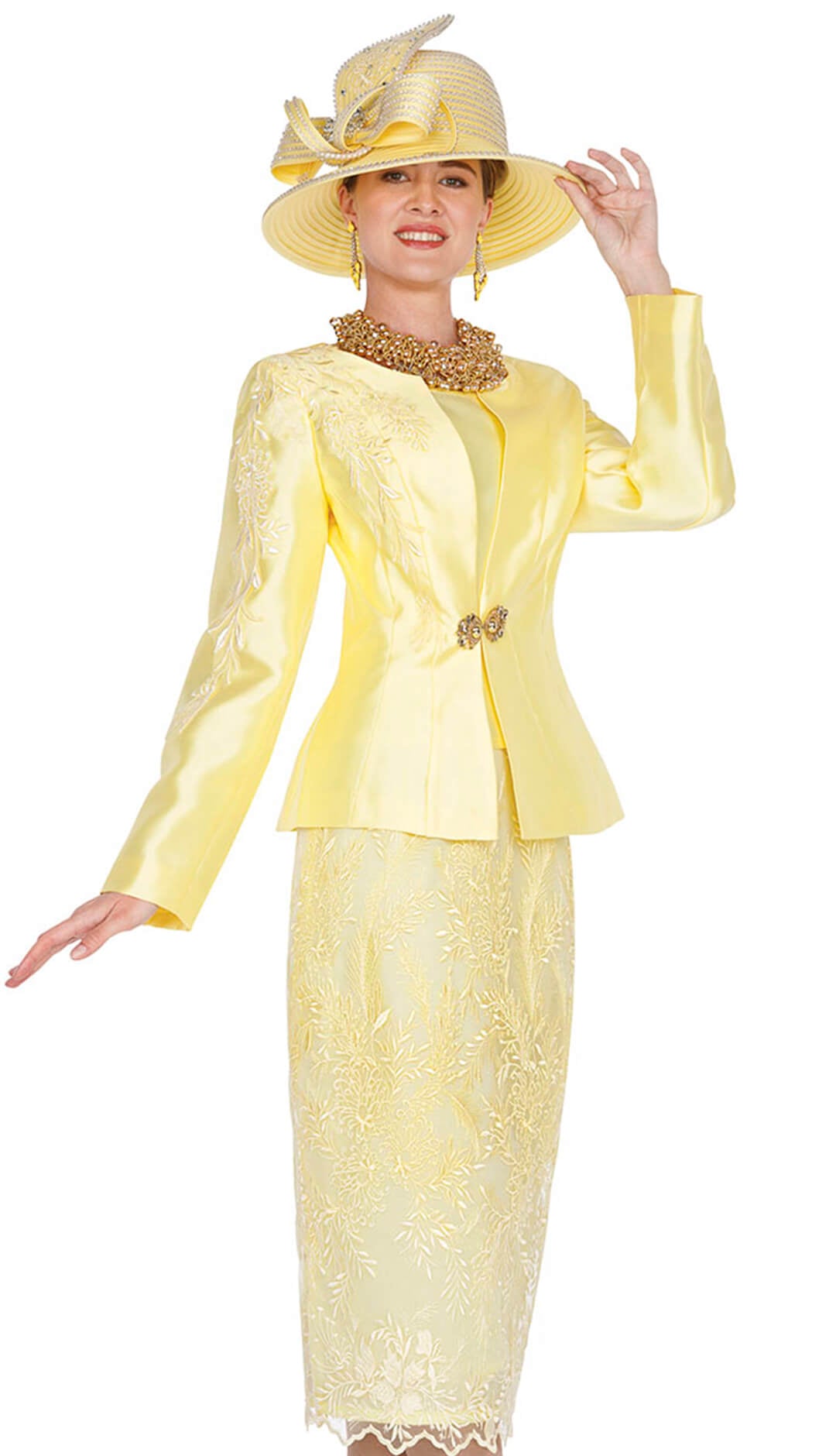 Aussie Austine Church Suit 5856-Banana - Church Suits For Less