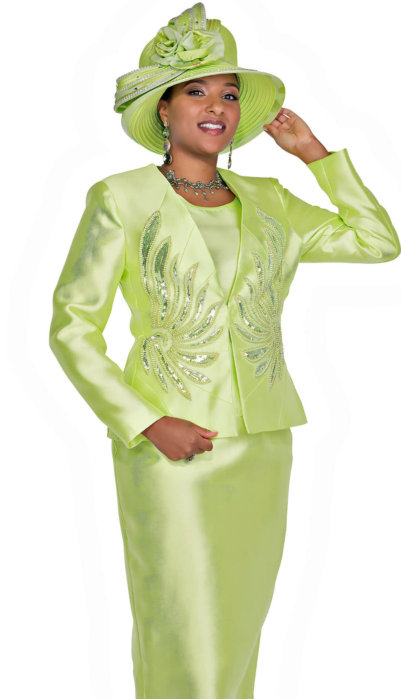 Aussie Austine Church Suit 5859-Light Green - Church Suits For Less