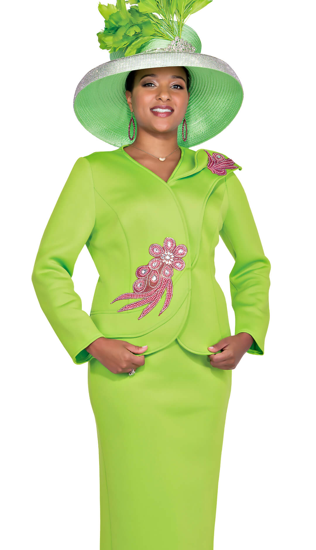 Aussie Austine Church Suit 5925-Lime - Church Suits For Less