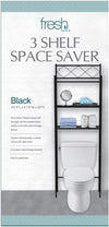 Fresh Home Bathroom Space Save Shelf Black - Church Suits For Less