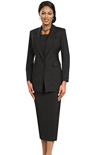 Ben Marc Usher Suit 2295-Black | Church suits for less