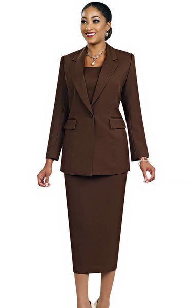 Ben Marc Usher Suit 2295C-Chocolate | Church suits for less