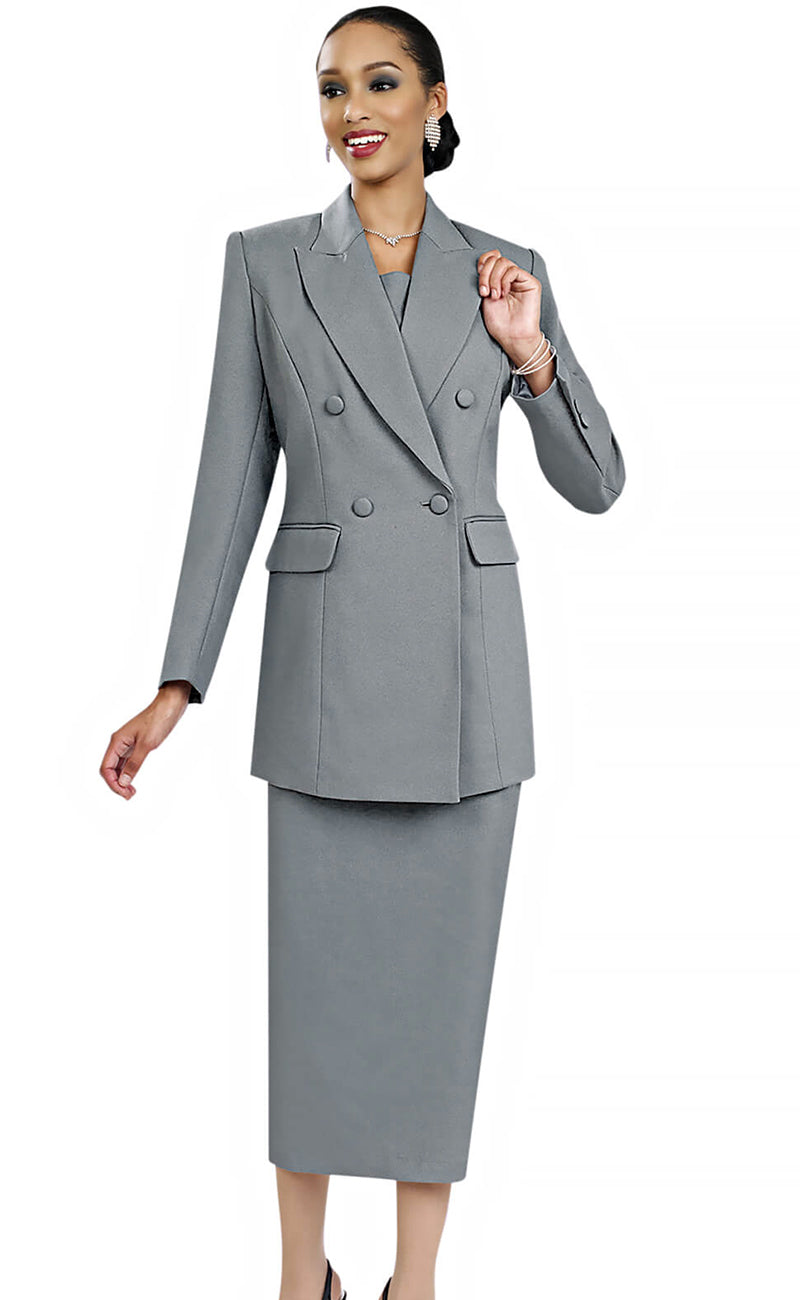 Ben Marc Usher Suit 2298-Silver - Church Suits For Less