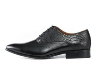 Men's Dress Shoe Burk Black - Church Suits For Less