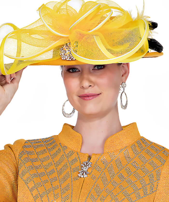 Champagne Italy Church Hat 5968 - Church Suits For Less