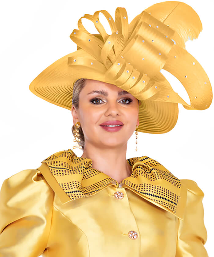 Champagne Italy Church Hat 5973 - Church Suits For Less