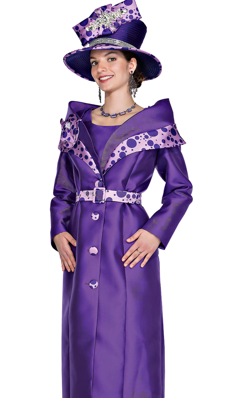 Champagne Italy Church Dress 6014-Purple - Church Suits For Less