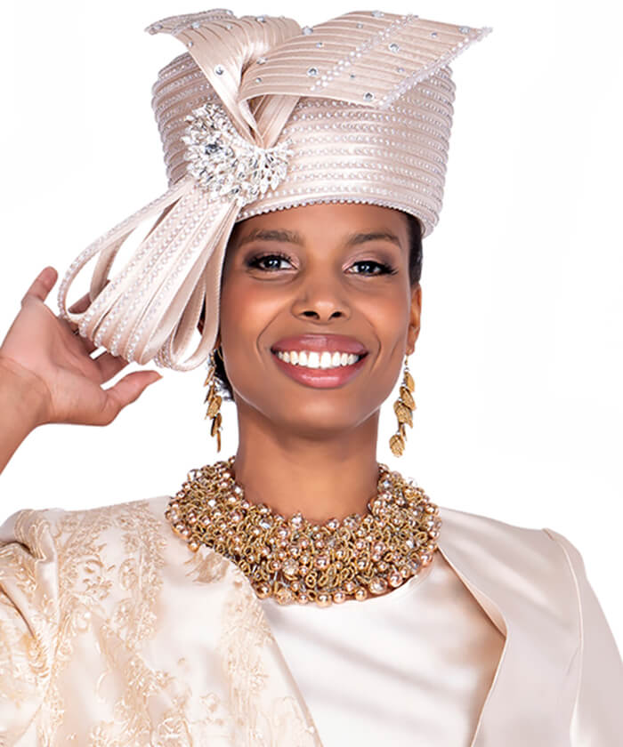 Champagne Italy Church Hat 5930 - Church Suits For Less