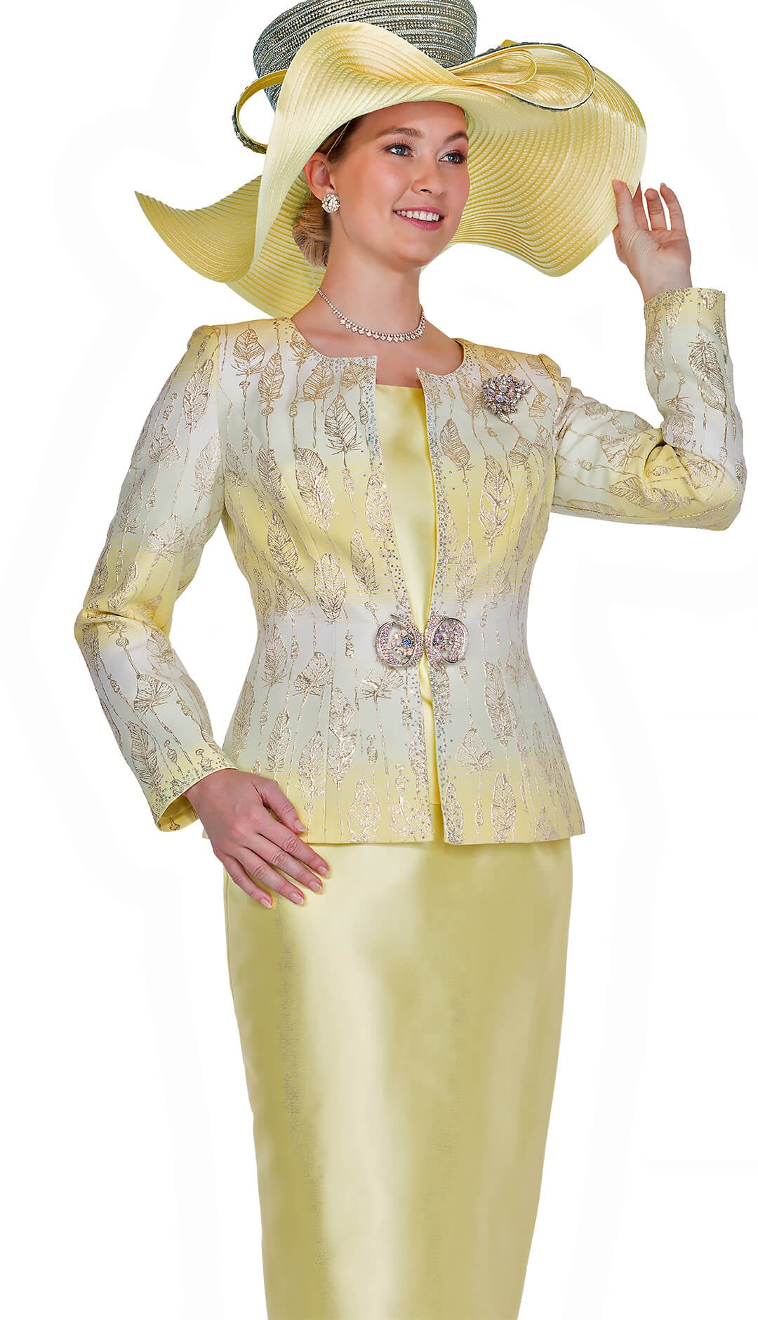 Champagne Italy Church Suit 6002 - Church Suits For Less