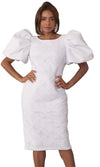 Chancele Church Dress 9727-White - Church Suits For Less