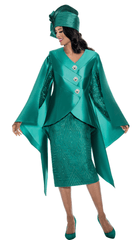 GMI Church Suit 400812-Emerald - Church Suits For Less