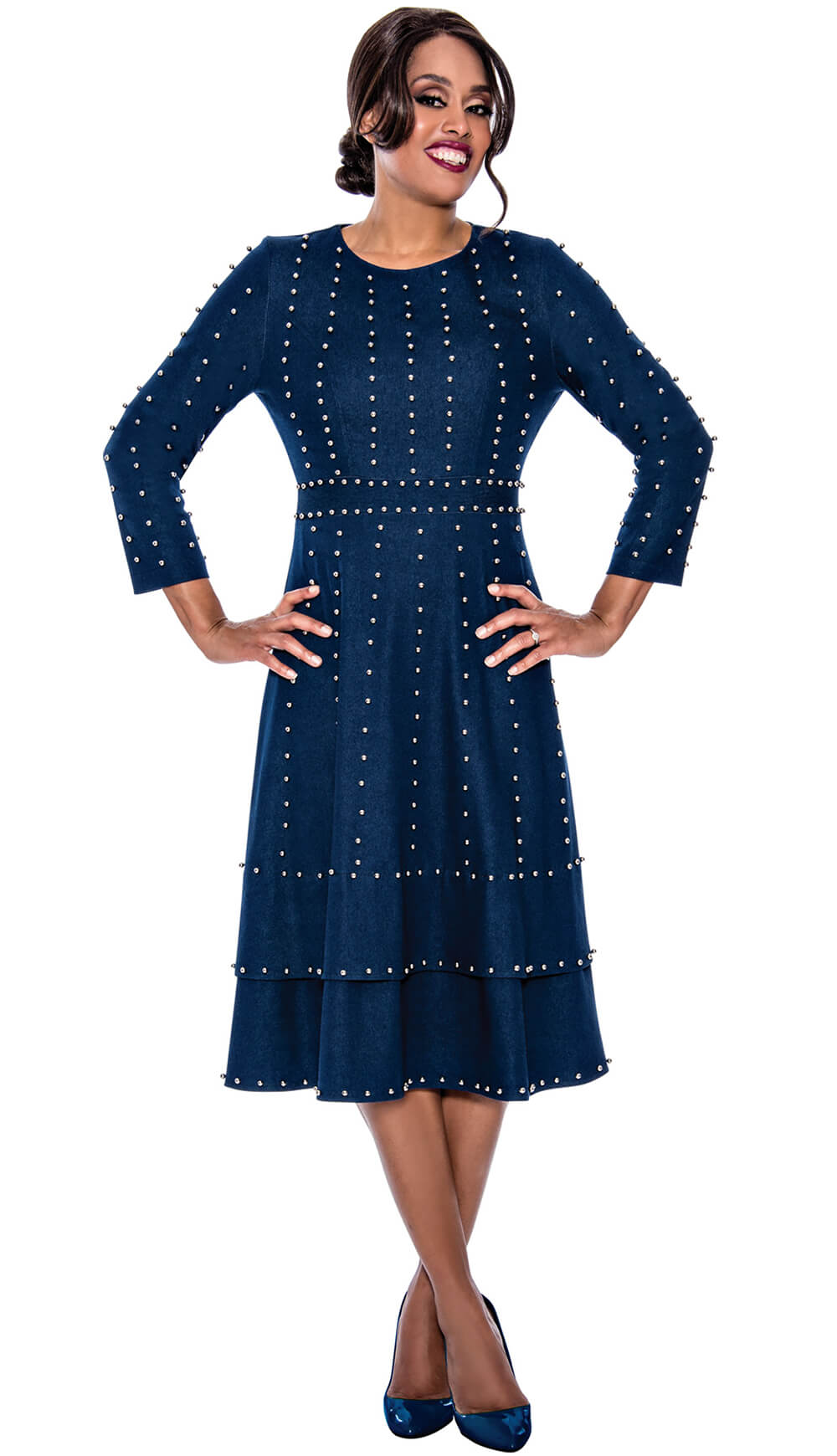 Devine Sport Denim Dress 64021 - Church Suits For Less