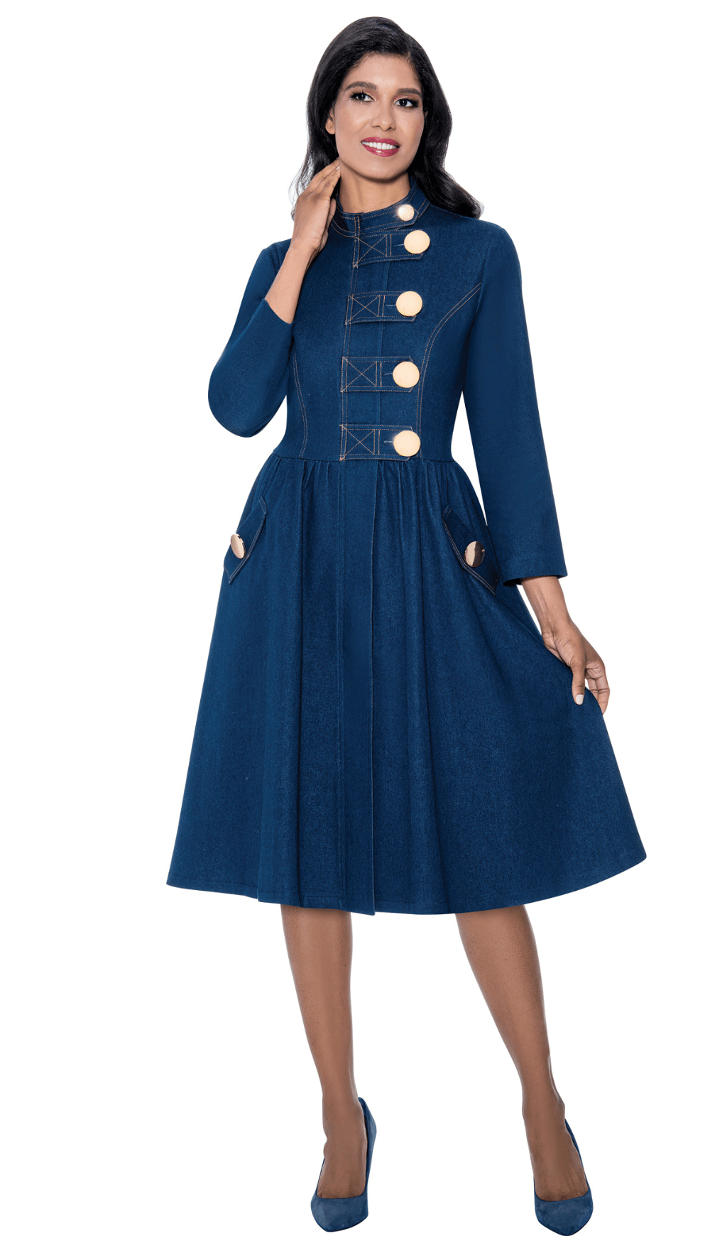 Devine Sport Denim Dress 800171 - Church Suits For Less