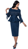 Devine Sport Denim Skirt Suit 800182 - Church Suits For Less