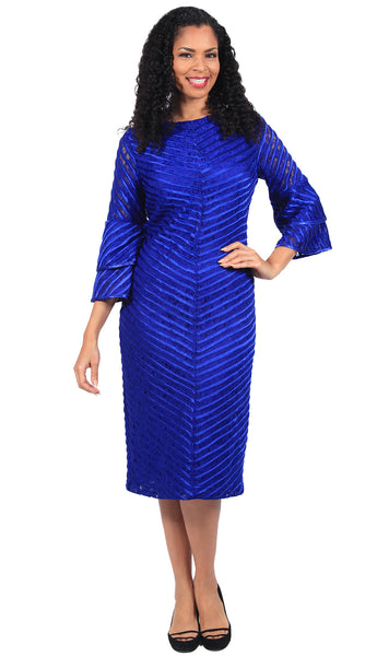 Diana Couture Dress 8569-Royal Blue | Church suits for less