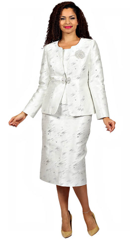 Diana Couture Church Dress 8659C-White