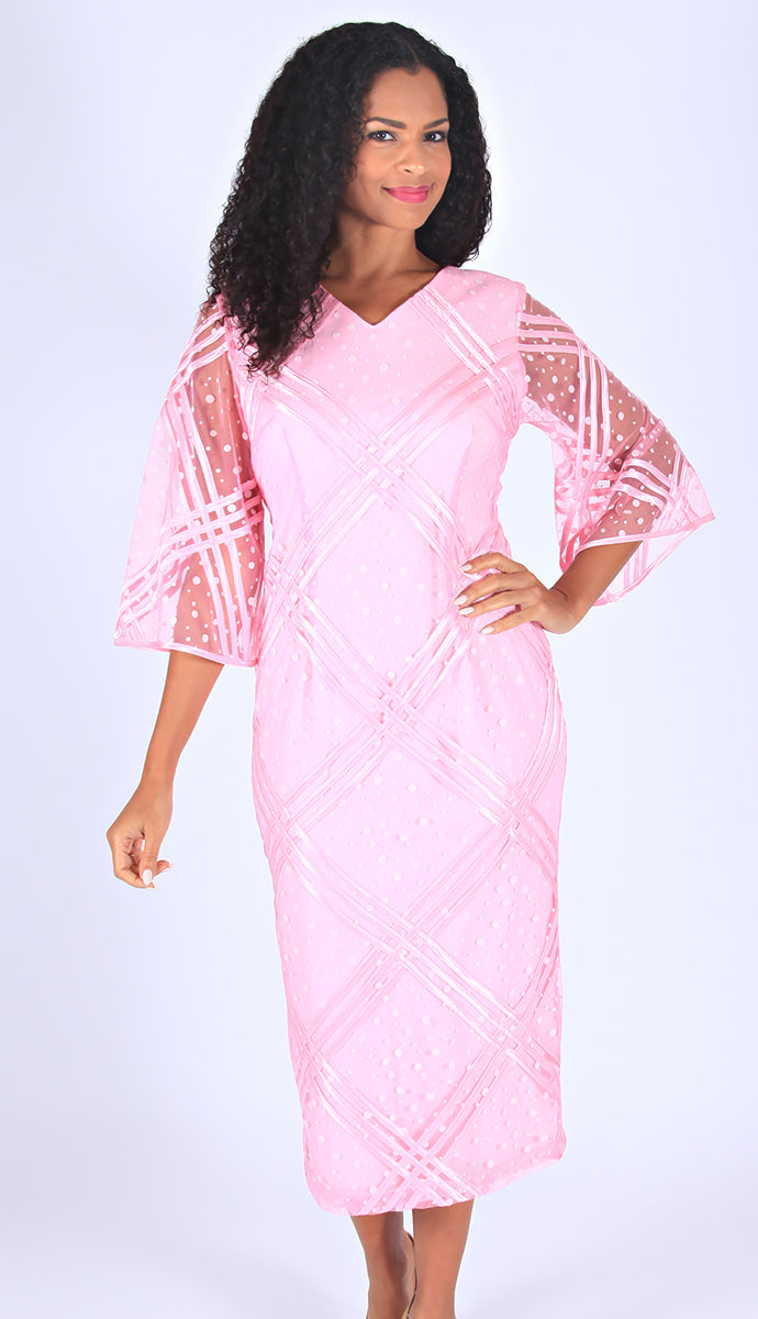 Diana Couture Dress 8589C-Pink - Church Suits For Less