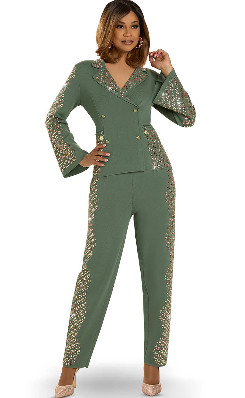 Donna Vinci Pant Suit 13422 - Church Suits For Less