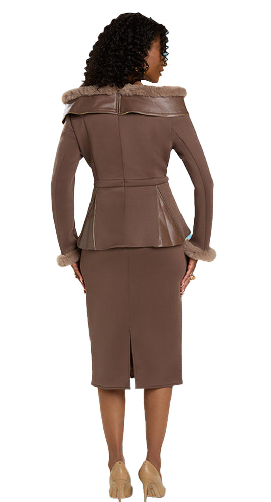 Donna Vinci Suit 12139-Coffee - Church Suits For Less