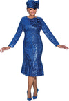 Dorinda Clark Cole Dress 5121-Royal Blue - Church Suits For Less