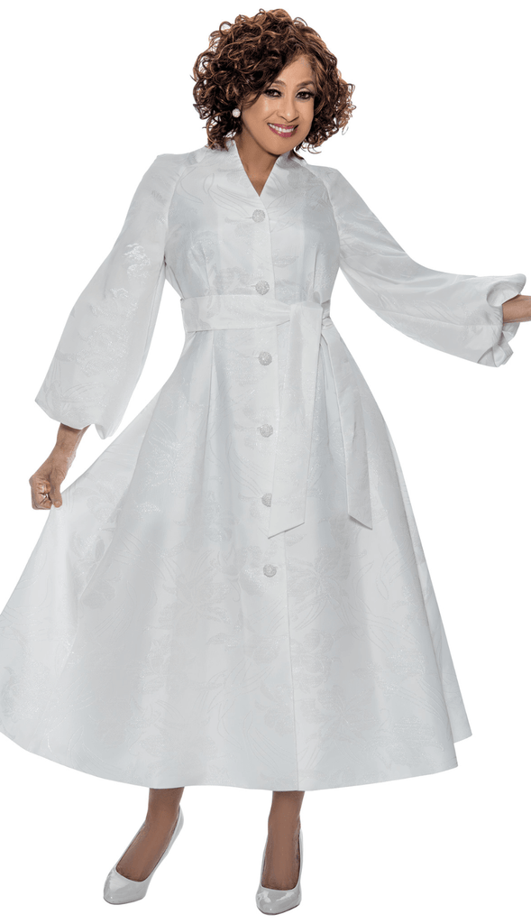 Dorinda Clark Cole Dress 309031-White | Church suits for less