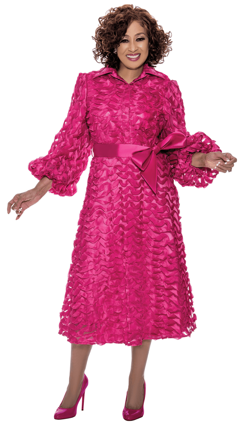 Dorinda Clark Cole Dress 5261-Magenta - Church Suits For Less