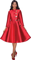 Church Dress By Nubiano 12241-Red - Church Suits For Less