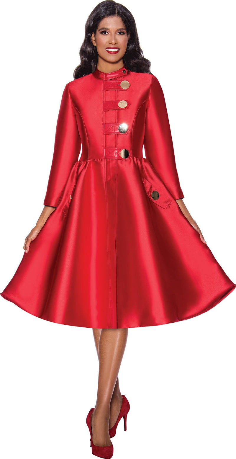 Church Dress By Nubiano 12241-Red - Church Suits For Less