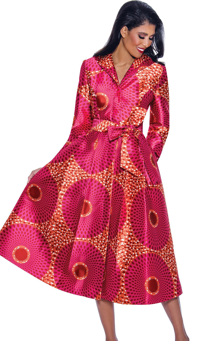 Church Dress By Nubiano 12321C-Multi - Church Suits For Less