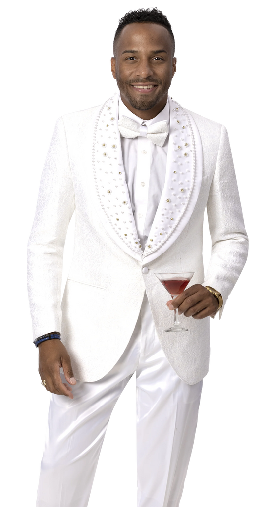EJ Samuel Fashion Blazer J169-White | Church suits for less