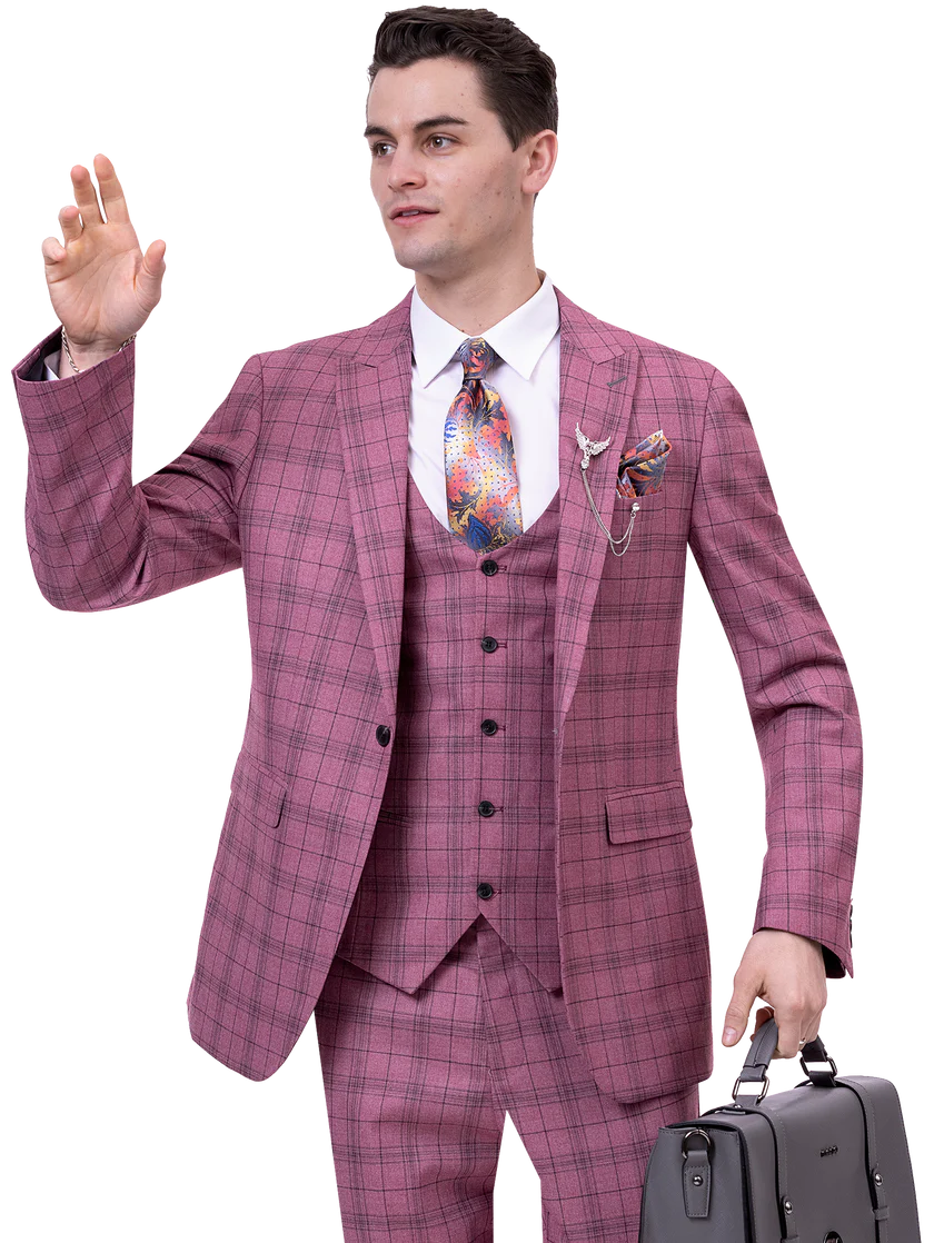 EJ Samuel Modern Fit Suit M2765 - Church Suits For Less