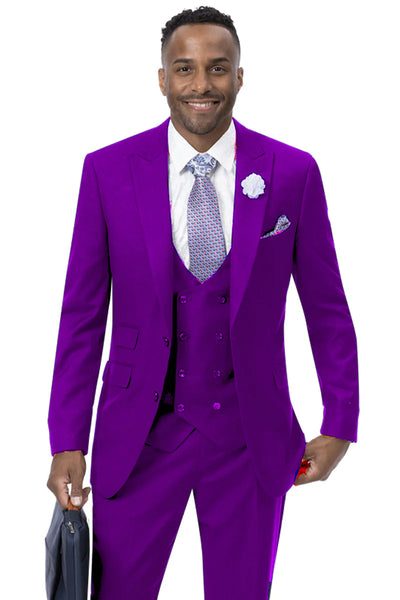 EJ Samuel Modern Fit Suit M2770-Purple | Church suits for less