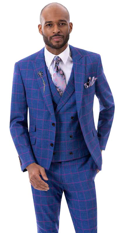 EJ Samuel Modern Fit Suit M2784 - Church Suits For Less