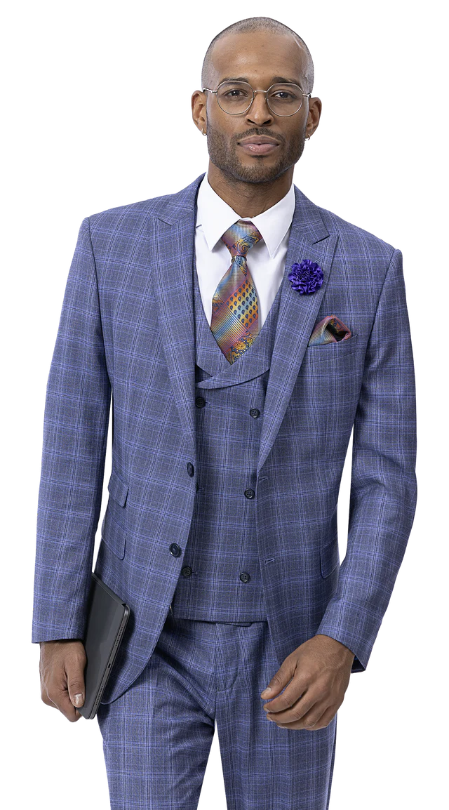 EJ Samuel Modern Fit Suit M2777 - Church Suits For Less