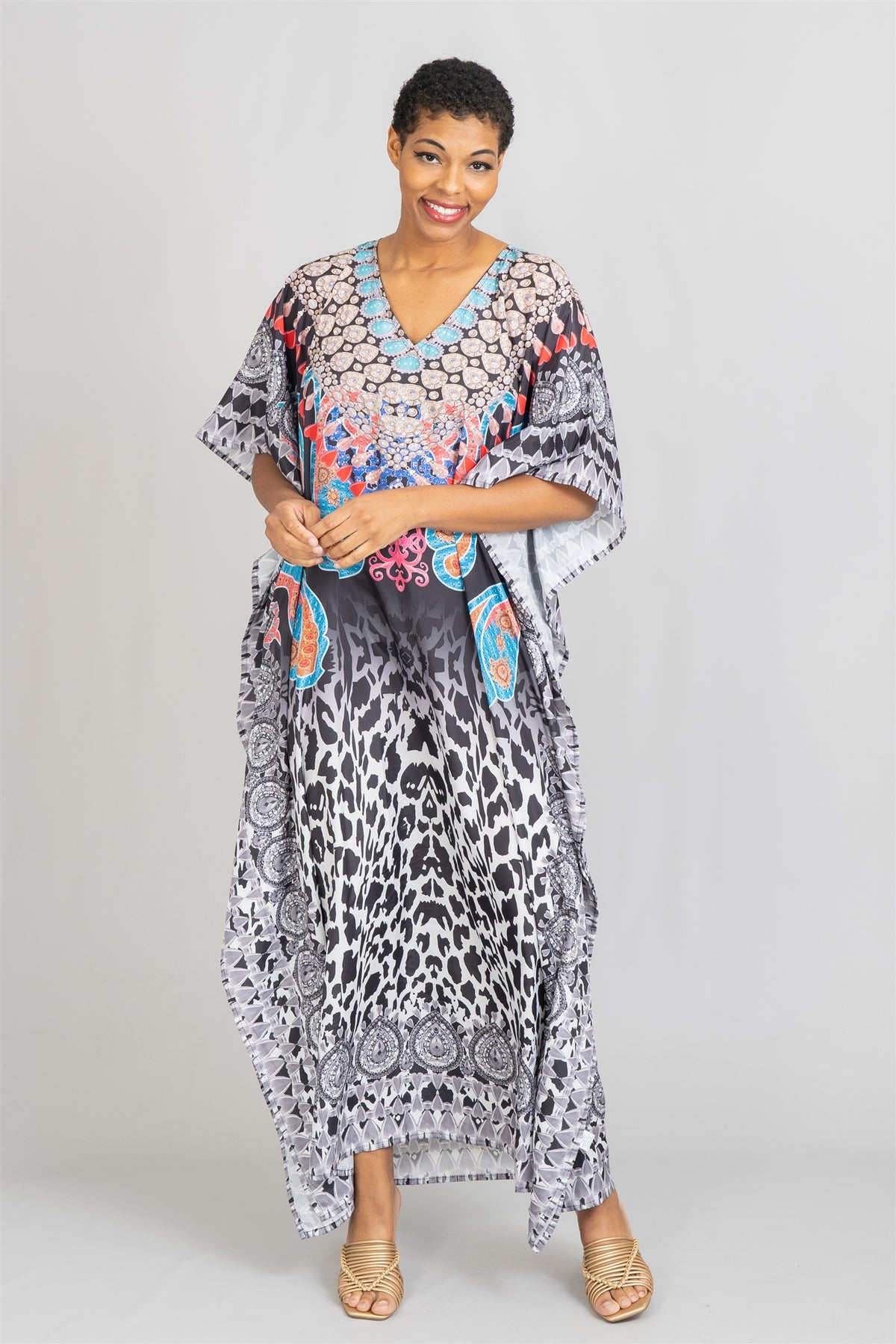 Women Kaftan Dress KAF108 - Church Suits For Less