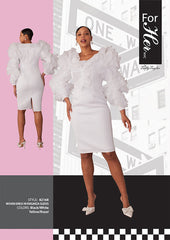 For Her Dress 82168-White - Church Suits For Less