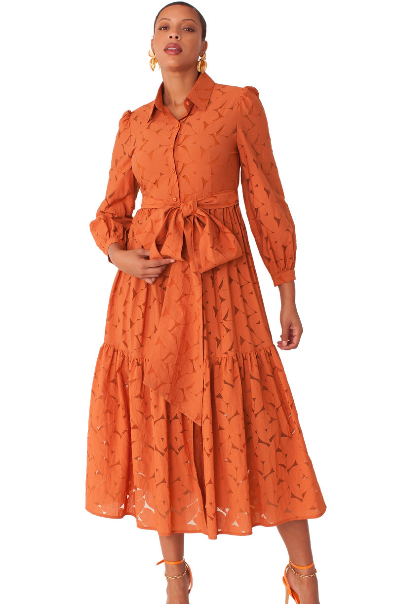 For Her Dress 82317-Rust - Church Suits For Less