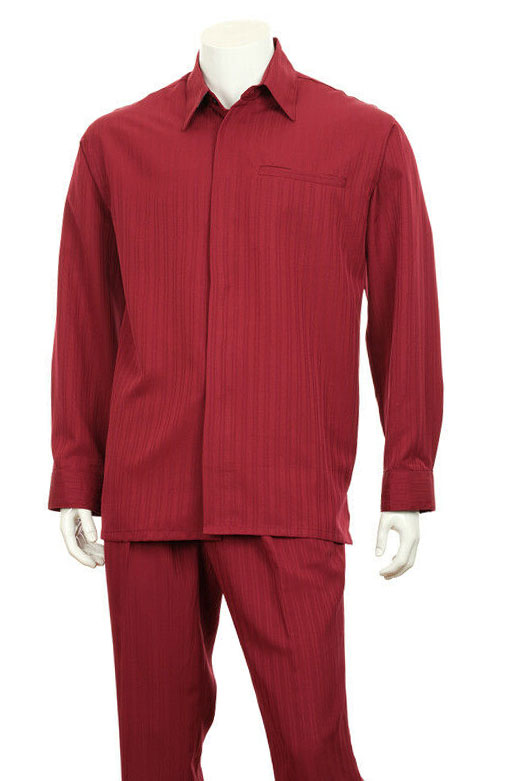 Fortino Landi Walking Set M2767C-Burgundy - Church Suits For Less